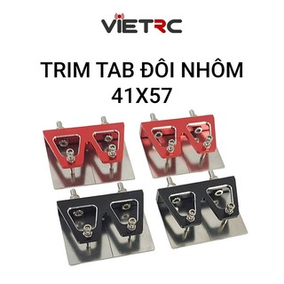 Trim tab đôi nhôm CNC 41x57mm ráp tàu/cano điều khiển từ xa
