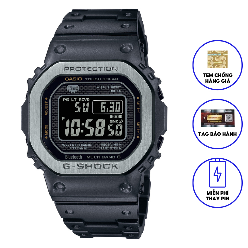 Đồng Hồ Casio Nam Dây Thép Không Ghỉ GSHOCK GMW-B5000MB-1DR Chính Hãng
