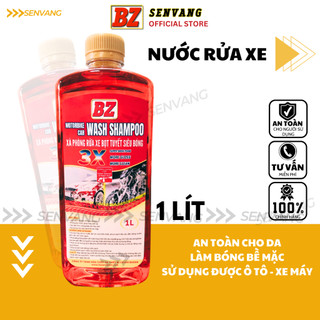 Xà bông rửa xe BZ WASH SHAMPOO dung tích 1 Lít: Làm sạch xe hơi, xe máy hiệu quả và bảo quản lớp sơn, siêu bọt
