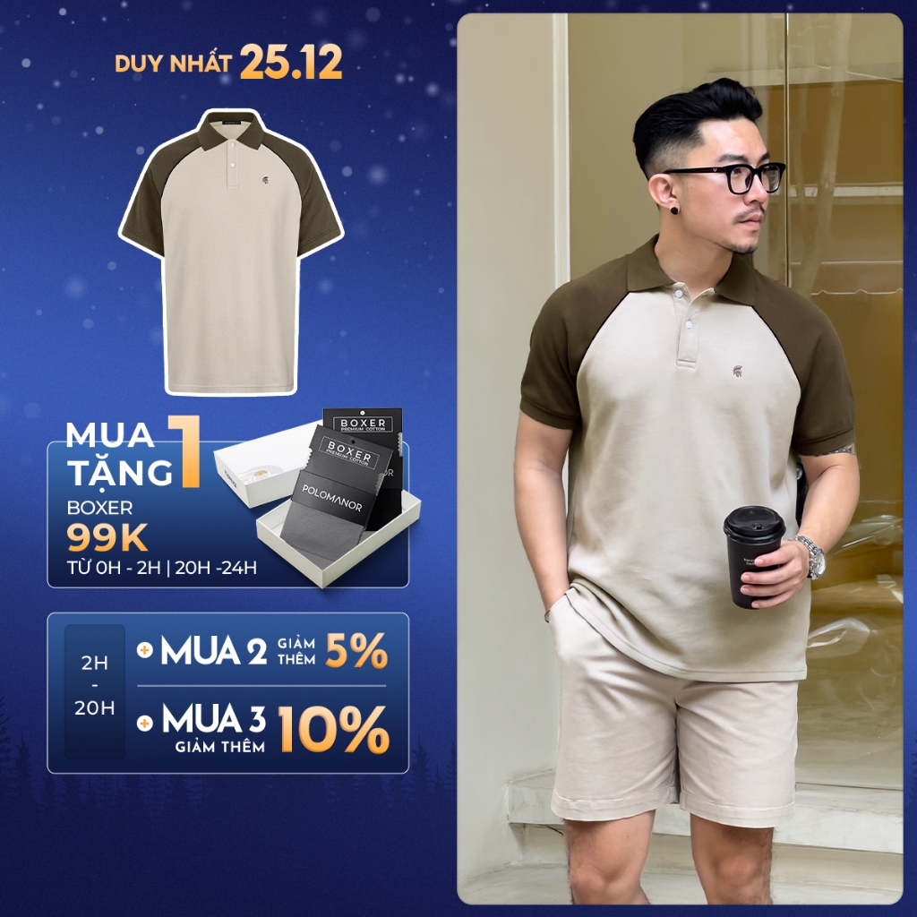 Áo polo nam DARUS vải cá sấu cotton interlock xuất xịn, nam tính, thanh lịch, sang trọng - POLOMANOR