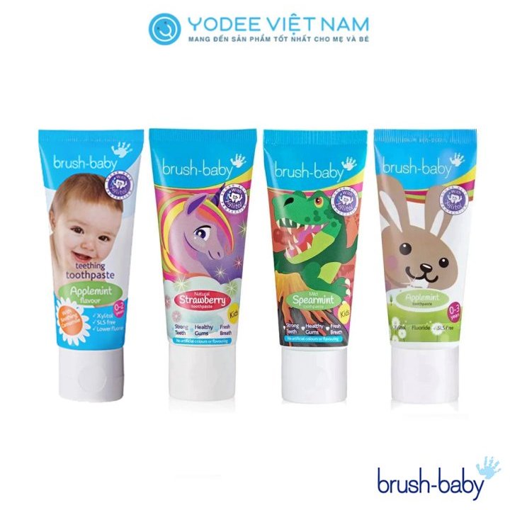 Brush-Baby Kem đánh răng có Fluoride cho bé ở mọi độ tuổi 50ml