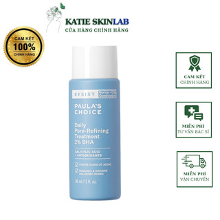 Dung dịch tẩy da chết và thu nhỏ lỗ chân lông Paula's Choice Resist Daily Pore Refining Treatment 2% BHA