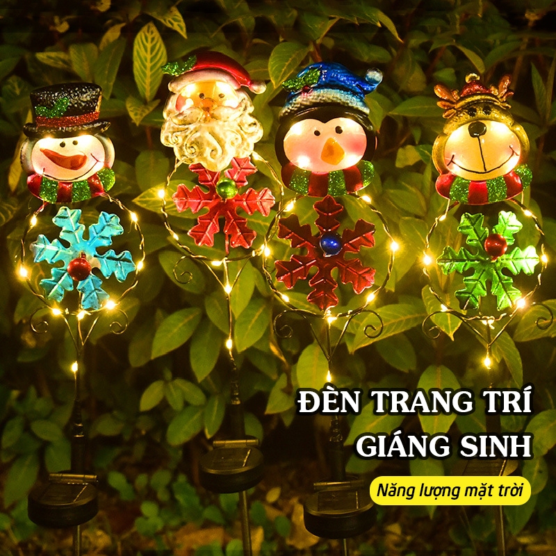 Đèn năng lượng mặt trời MaxTech trang trí cắm sân vườn hình giáng sinh, trang trí sân vườn, lối đi- K1944