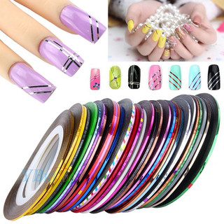 Set 20 cuộn kim tuyến sợi / dây nail viền móng trang trí móng ♥️