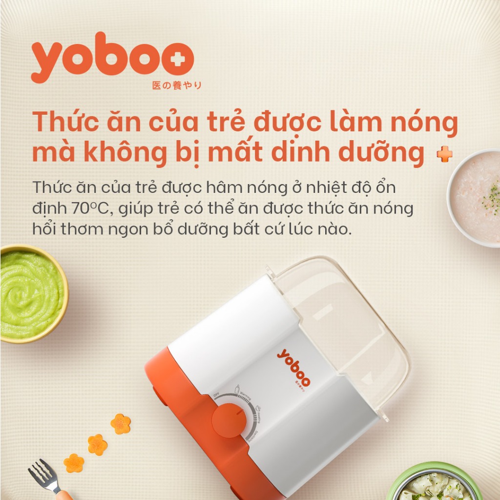 Máy hâm nóng sữa đôi 3in1 Yoboo YB-0041 thiết kế "3 TRONG 1" dùng hâm nóng, rã đông, tiệt trùng  - Hàng chính hãng