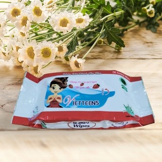 Khăn giấy ướt vietteens hương dịu nhẹ gói 20 tờ