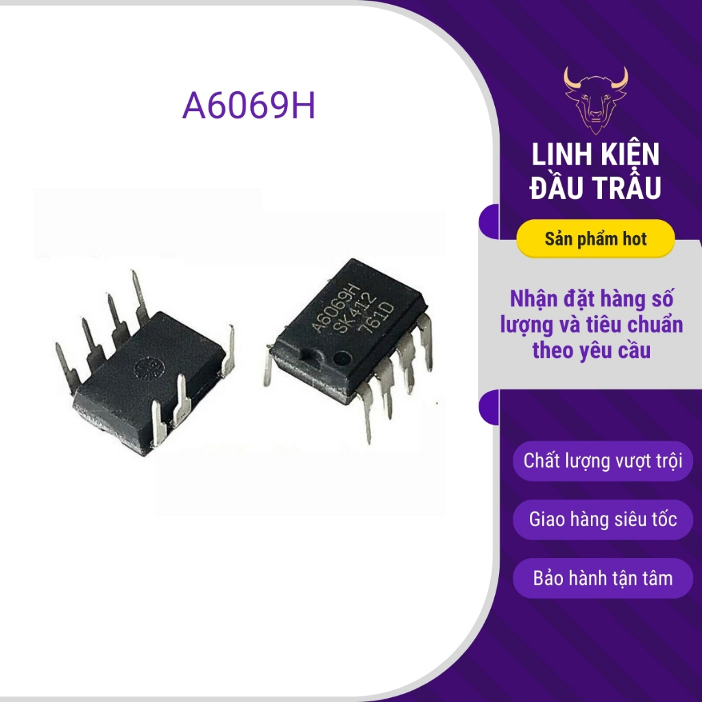 IC nguồn A6069H DIP7 STR-A6069H DIP-7 Linh Kiện Đầu Trâu