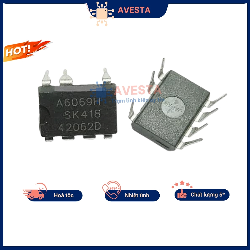 IC nguồn A6069H DIP7 STR-A6069H DIP-7 Avesta