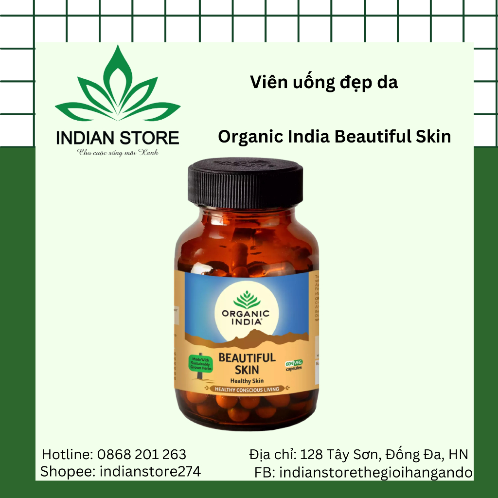 Viên uống đẹp da Organic India Beautiful Skin