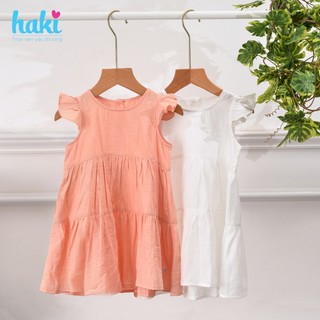 Váy bé gái nhún 3 tầng tay cánh tiên HAKI HK514