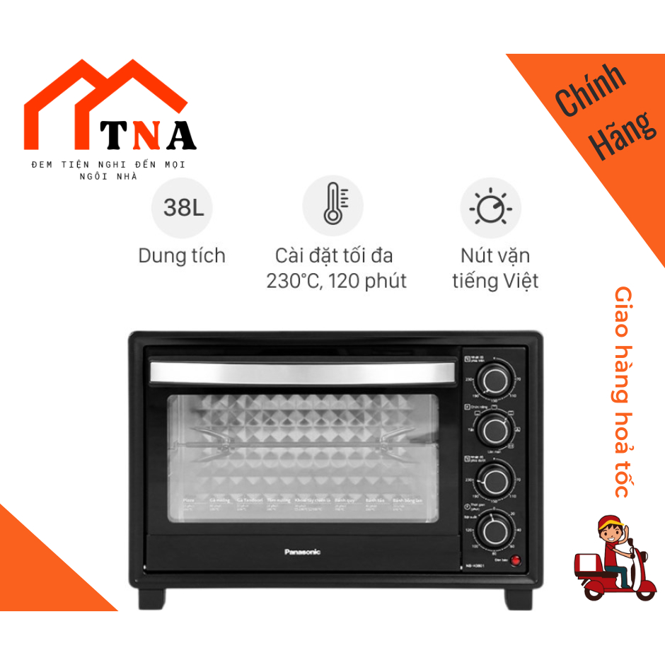 Lò nướng Panasonic NB-H3801KRA 38 lít - Hàng chính hãng