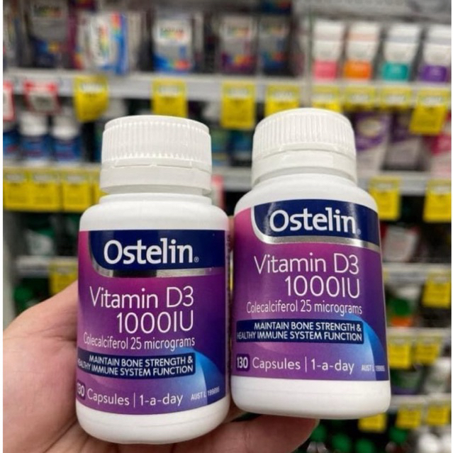 Viên uống bổ sung Ostelin Vitamin D3 1000IU - 130 viên