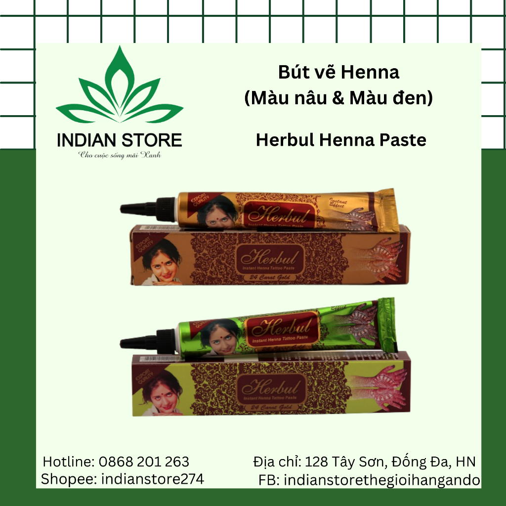 Bút vẽ Henna Ấn Độ - Herbul Henna