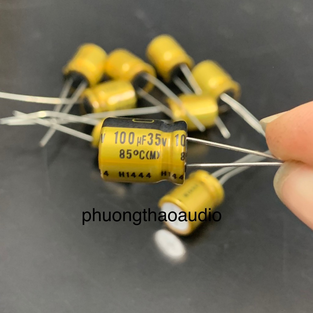 Tụ Nichicon FG 100uf 35V, tụ phân cực nichiocn Fine gold 100uf 35v