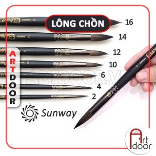Cọ vẽ đầu tròn sunway great hạ long lông chồn mix