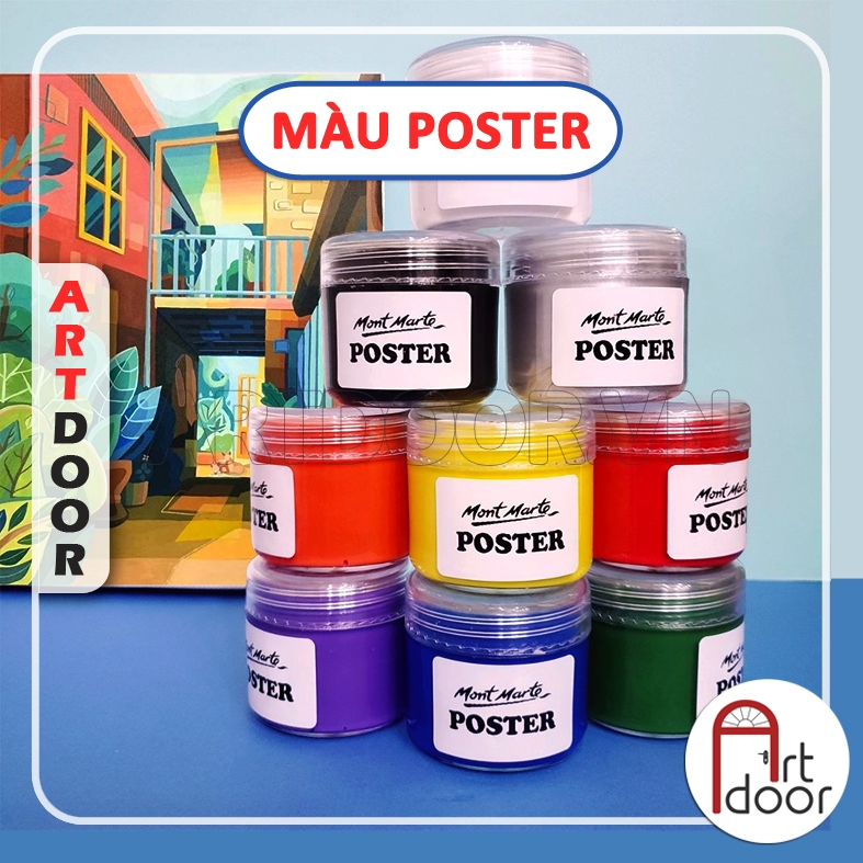 Màu vẽ Poster Pant MONT MARTE Hũ  luyện thi vẽ trang trí màu, học vẽ, tô tượng