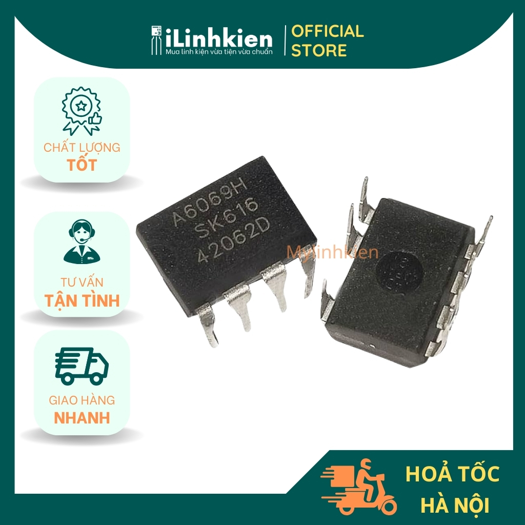 IC nguồn A6069H DIP7 STR-A6069H DIP-7