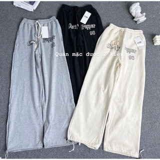 Quần dài ống rộng lưng thun chất nỉ ngoại quần dài ống rộng chất nỉ ngoại phong cách Ulzzang QUẦN ỐNG RỘNG PEPPER