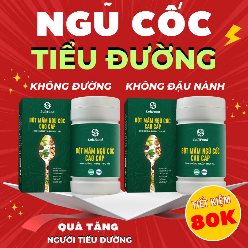 Ngũ Cốc Tiểu Đường Sữa Cho Người Tiểu Đường LOLIFOOD Quà Tặng Ngũ Cốc Không Đường Tốt Cho Sức Khỏe Người Già