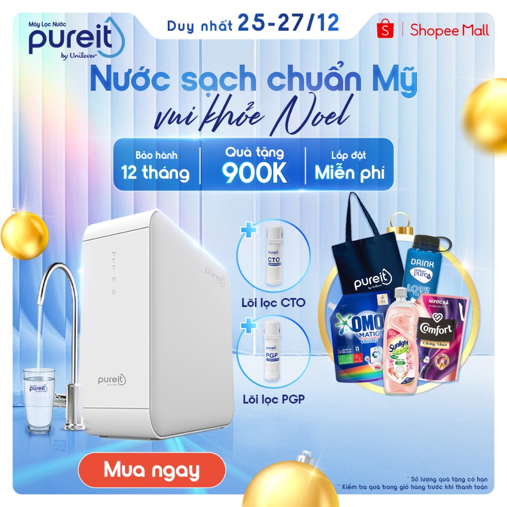 Máy lọc nước Pureit Delica UR5440 11000L và Lõi lọc CTO + Lõi lọc PGP