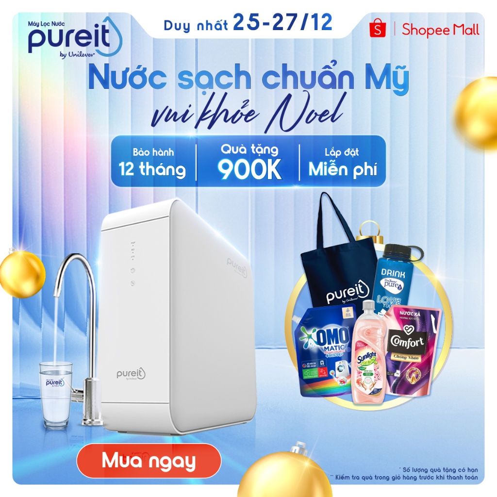 [25-27.12 QUÀ TẶNG 900K | MIỄN PHÍ LẮP ĐẶT | BẢO HÀNH 12 THÁNG] Máy lọc nước Âm tủ bếp Pureit Delica UR5440