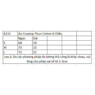 Áo Croptop Thun Cotton 4 Chiều - 4231