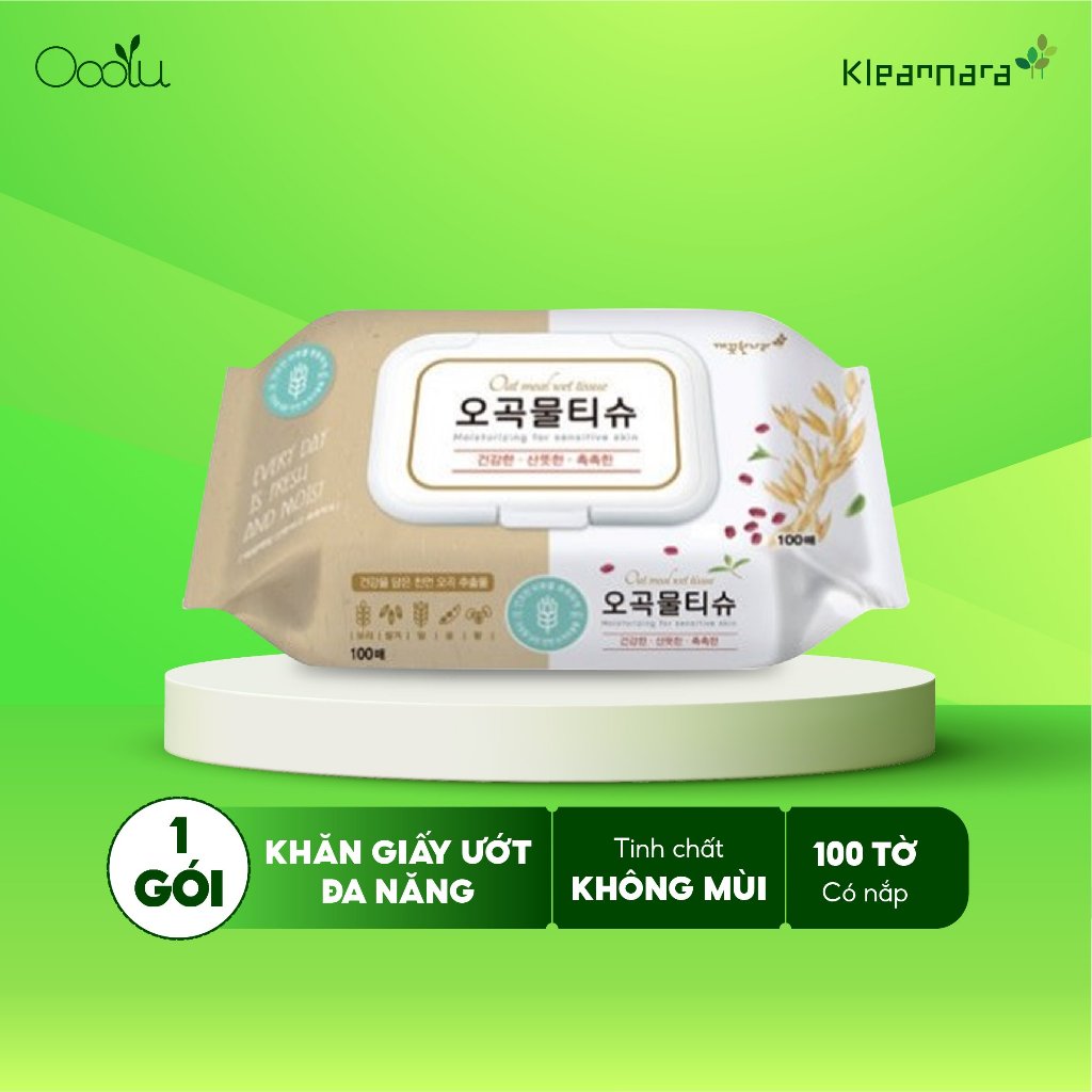 Khăn ướt đa năng Kleannara 5 tinh chất 100 tờ