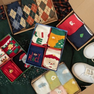Combo tất vớ quà tặng Noel sẵn hộp và thiệp