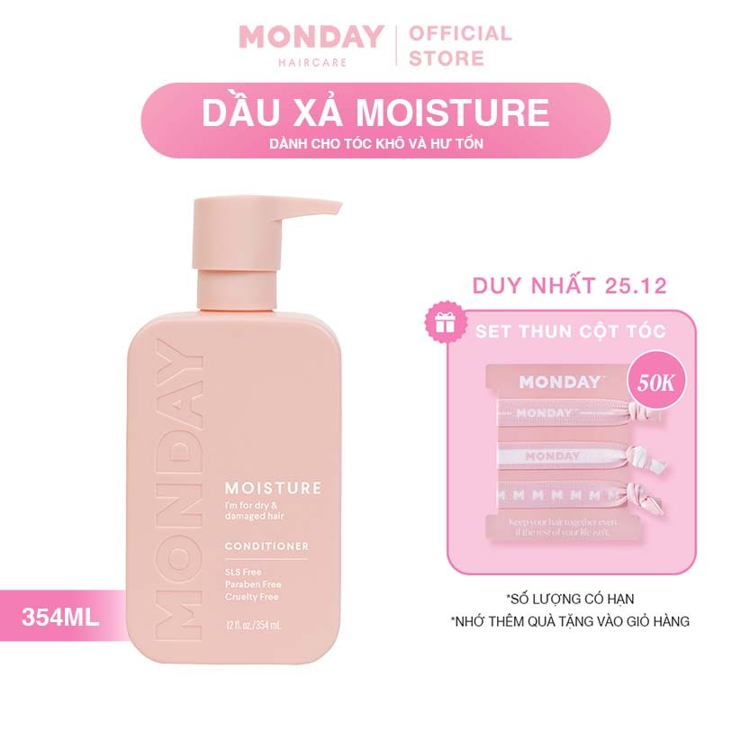 Dầu Xả dành cho tóc khô và hư tổn Monday Moisture 354ml
