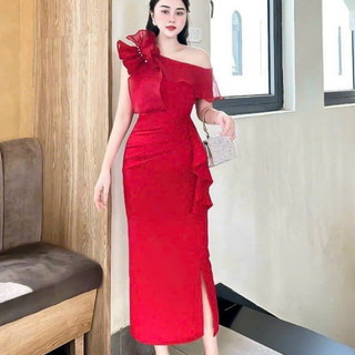 Đầm Body Đi Tiệc Xéo Vai Phong Cách Sang Trọng XRT0093