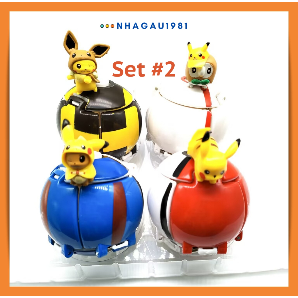 Bóng Bật Nảy Pokemon Có Thú Pikachu Full Box Tặng Kèm Túi Bài Pokemon Phản Quang Shop Nhagau1981