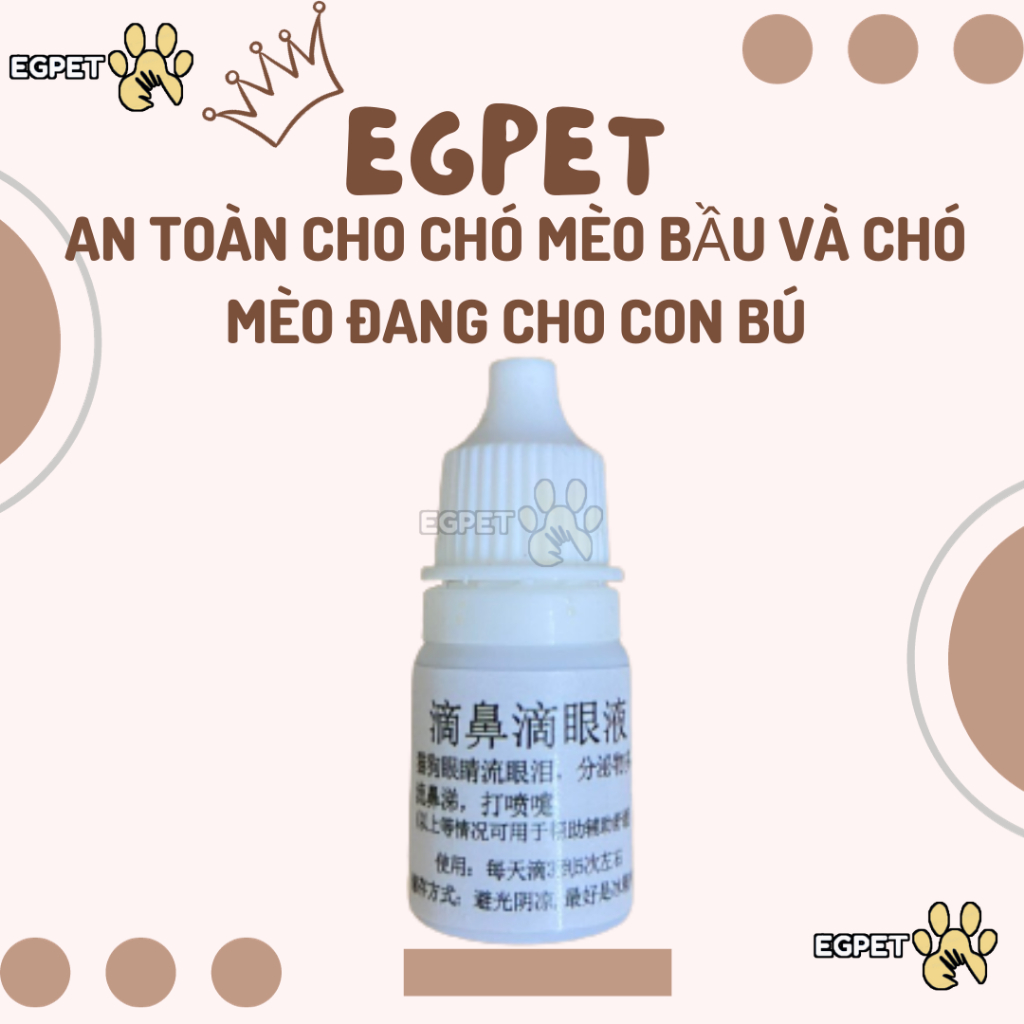 Nhỏ mắt, nhỏ mũi cho chó mèo thần thánh viêm mí mắt, chảy nước mắt, hắt hơi, sổ mũi, ho có đờm