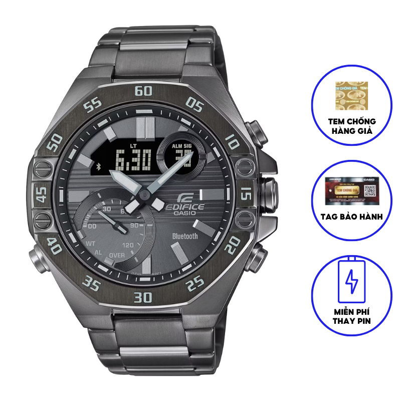 Đồng Hồ Nam Casio Dây Kim Loại Chính Hãng EDIFICE ECB-10DC-1B