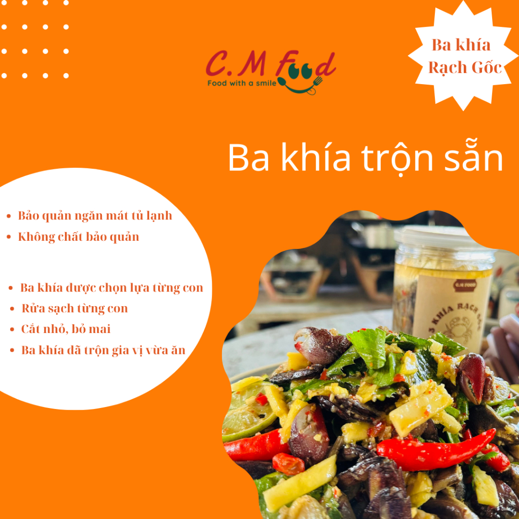 Ba khía Rạch Gốc trộn - C.m Food - hương vị quê truyền thống