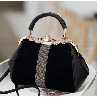 Túi Xách Nữ  đính đá lấp lánh - Túi Cầm Tay Nữ - Clutch Đi Tiệc - Túi cốp đá quảng châu  T07  Túi Tặng Bà Tặng Mẹ Đi Ti 
