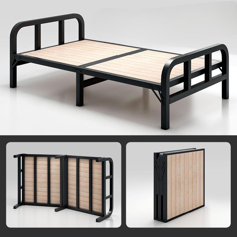 Giường Thông Minh Gấp Gọn 70x198cm, giường ngủ sắt hộp dát gỗ dùng gia đình văn phòng