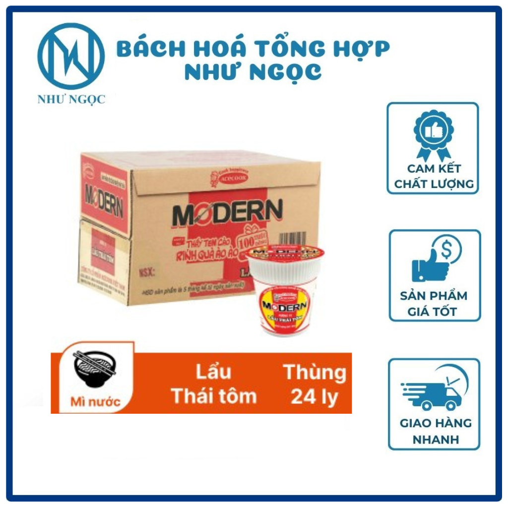 Mì Ly Modern Lẩu Thái Tôm 65g - Acecook - Bách Hóa Tổng Hợp Như Ngọc