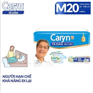 Tã dán người lớn Caryn siêu thấm Size M - 20 Miếng