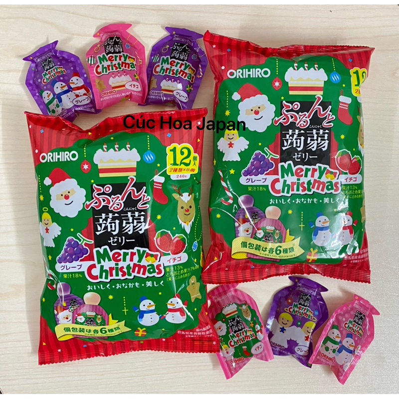 Thạch trái cây tươi Orihiro Nhật túi loại to 240g (12x20g)