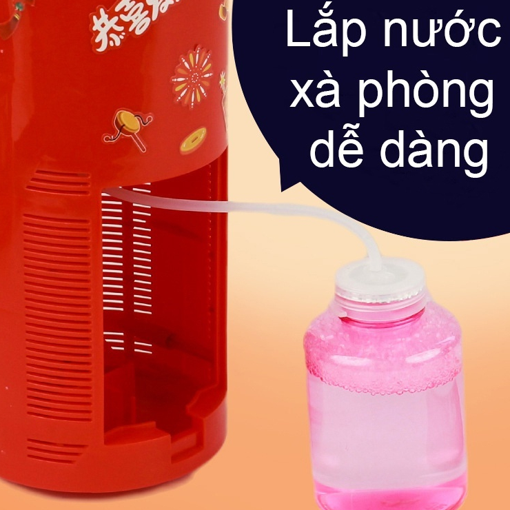 Máy thổi bong bóng pháo hoa, Máy bắn bong bóng có đèn LED kèm nhạc đón tết 2024 LÂM DƯƠNG TOYS