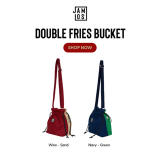 Double Fries Bucket - Túi đeo chéo Jamlos vải canvas dáng mini rút dây 2 màu 2 mặt