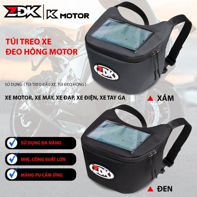 ZDK - Túi Treo Đầu Xe Cảm Ứng Điện Thoại, Dùng Được Cho Xe Motor, Có Thể Đeo Hông Đựng Đồ Đi Phượt, Grab