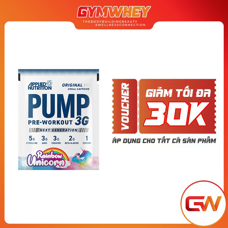 SAMPLE APPLIED PRE PUMP 15 GRAM | Hỗ Trợ Tăng Sức Mạnh, Tập Trung Tỉnh Táo Luyện Tập