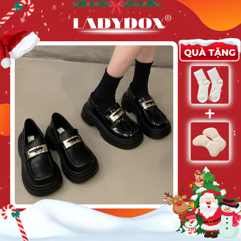 Giày Lolita LADYDOX độn đế, giày búp bê ulzzang oxford da mềm tag sắt G122