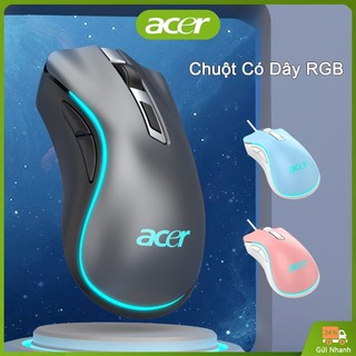Chuột có dây acer omw212 đèn rgb 800-2400 dpi chuột game thích hợp cho máy tính để bàn và máy tính xách