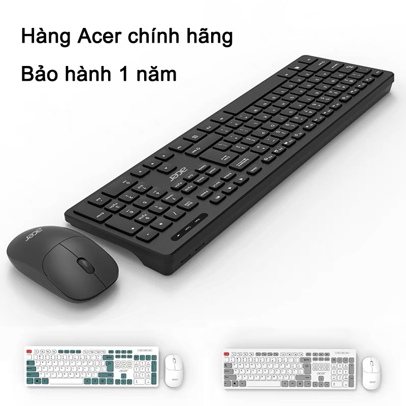 Bộ Bàn Phím Và Chuột Không Dây Acer OAK920 Nút Tắt Tiếng Thích Hợp Làm Văn Phòng Công Ty Và Giải Trí | BigBuy360 - bigbuy360.vn