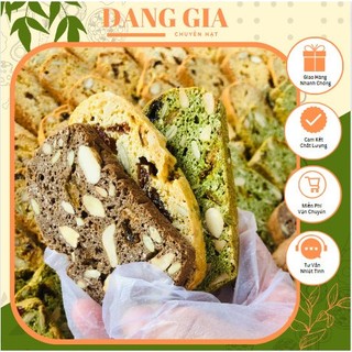 Bánh biscotti siêu hạt nguyên cám ăn vặt healthy ăn kiêng đủ 3 vị thơm ngon