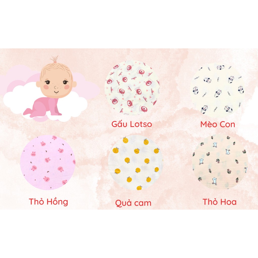 Gối đi xe đẩy Muslin Hapiso