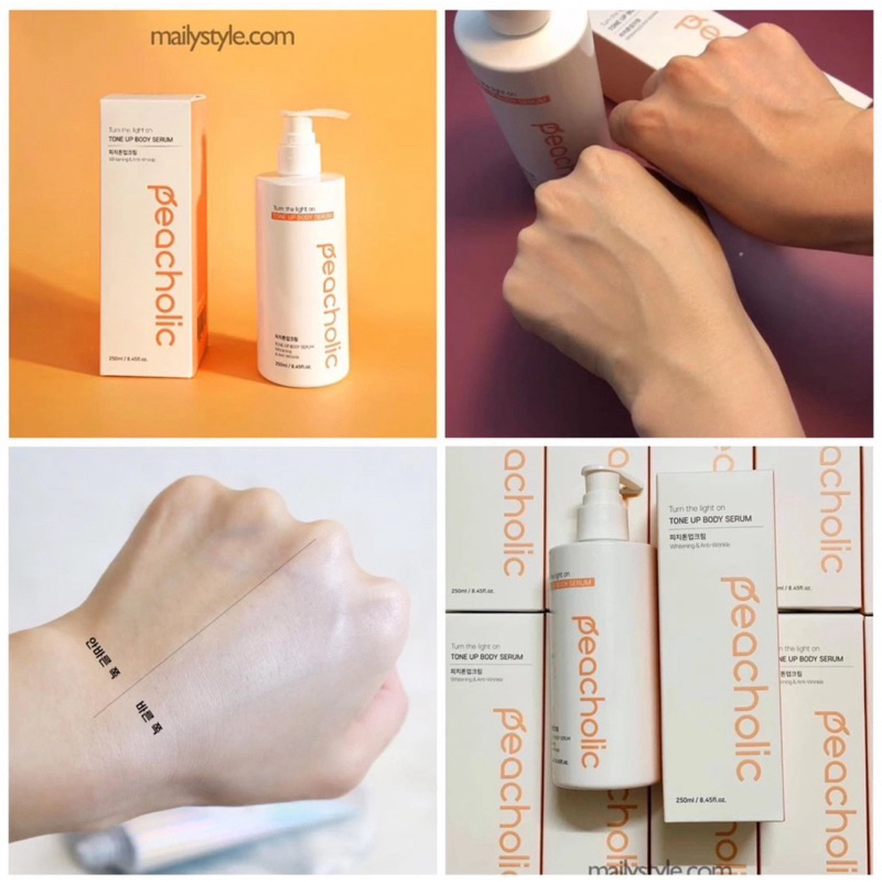 Kem Body Peacholic Nâng Tone Dưỡng Trắng  250ml