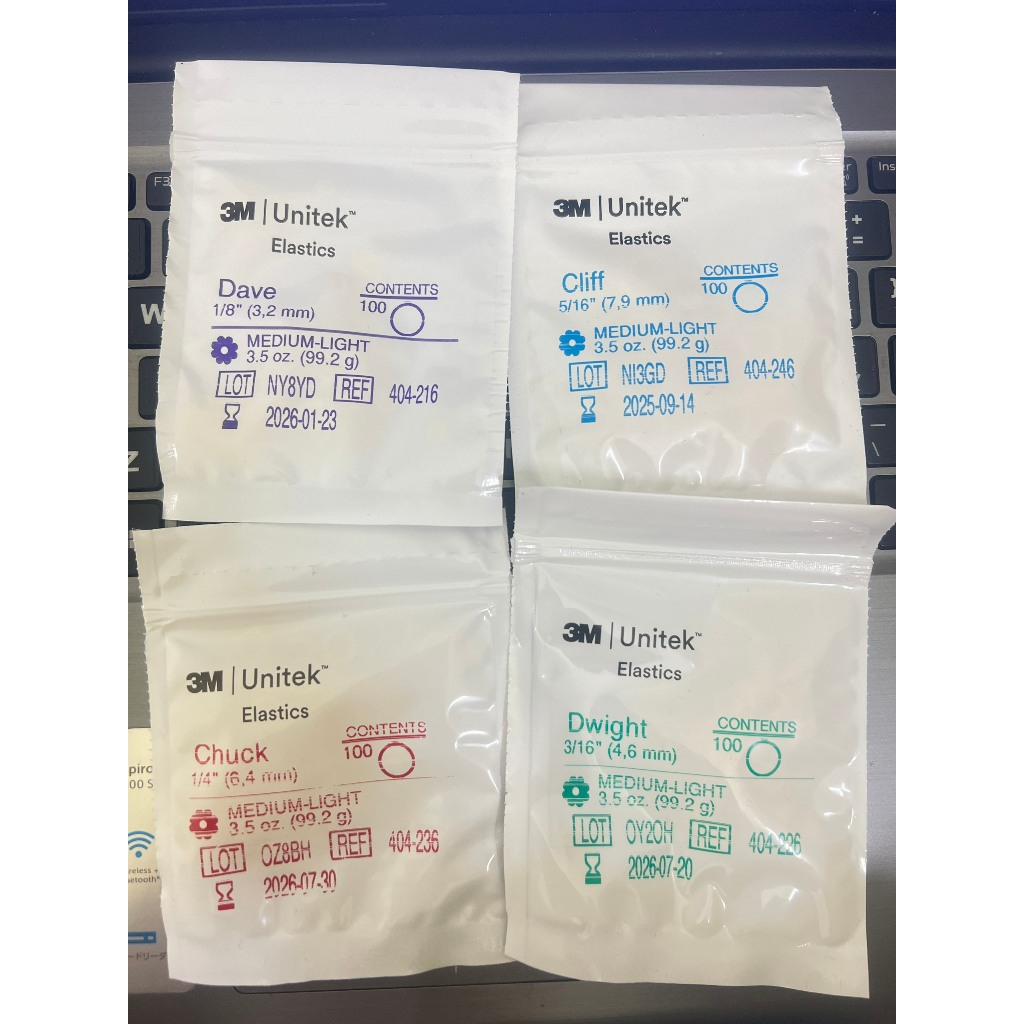 Thun kéo niền răng, chun liên hàm 3M Unitek Elastics 3.5oz (100 chun/túi)